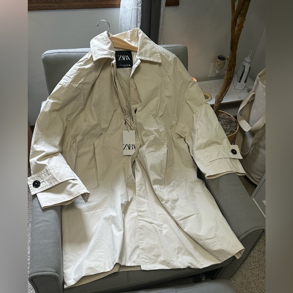 ZARA COAT , POCKET TRENCH ZW COLLECTION. SIZE M -L - Picture 14 of 15